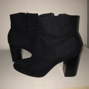 H&M black heeled booties
